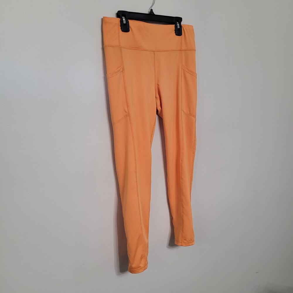 Pro Player Women’s Orange Capri Leggings M & Tank Top L Set Moisture Wicking - Picture 6 of 9